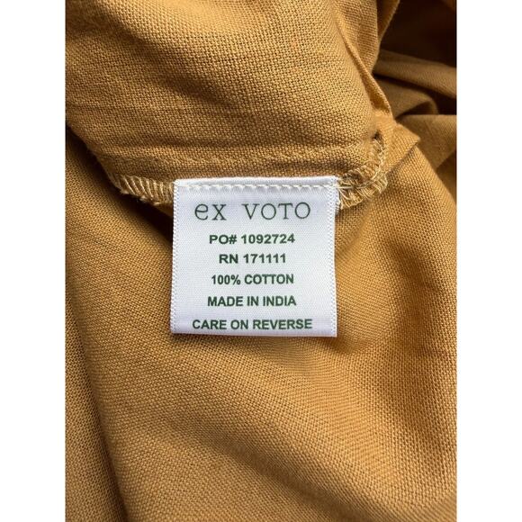 Ex Voto Ivy Caftan Doe Color Ivory Embroidery Off-White Rope Belt NWT Large - Picture 13 of 15